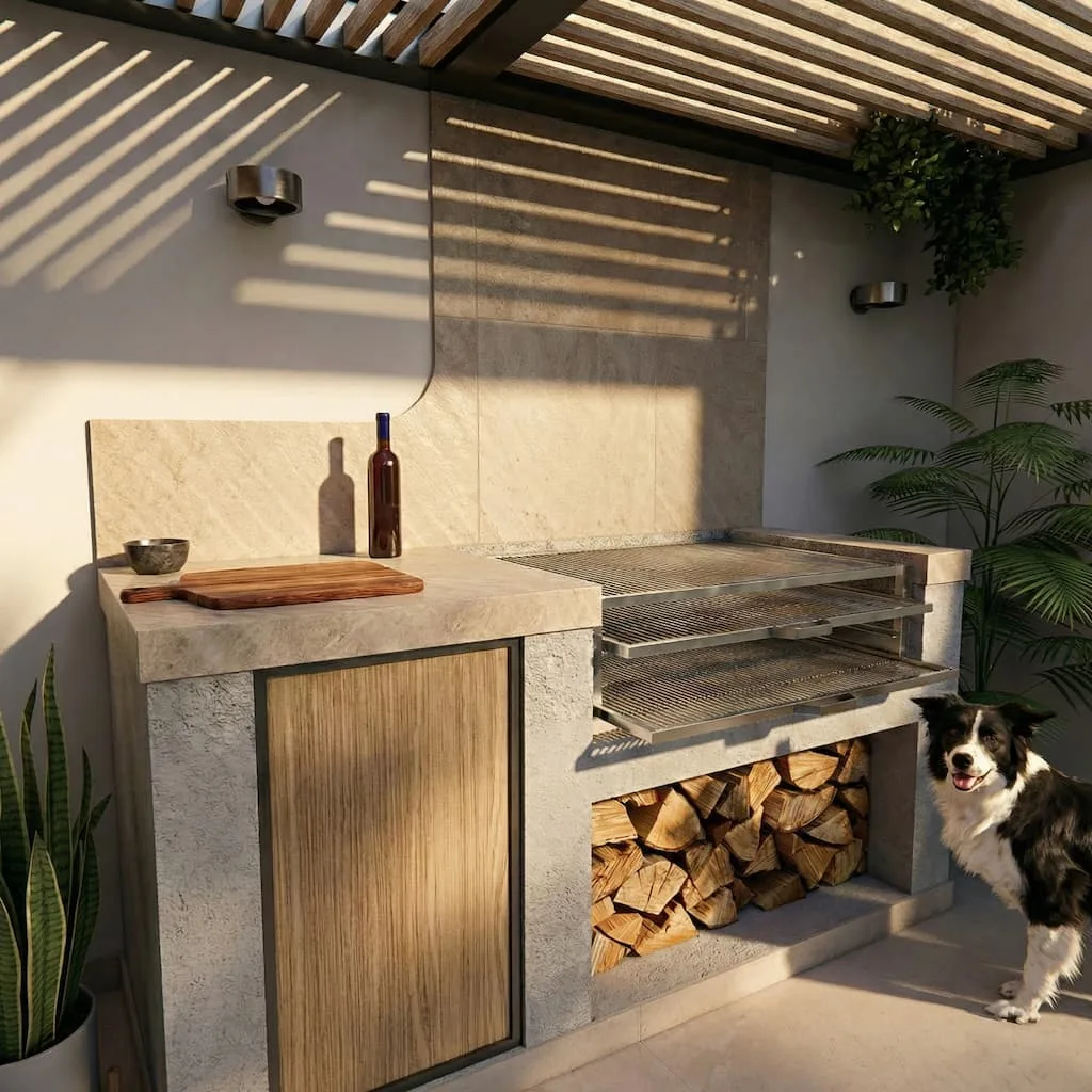 Detalle de arquitectura exterior en terraza residencial – Praha